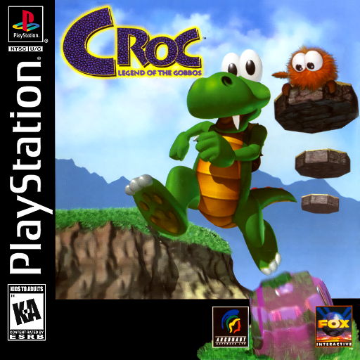 Croc Legend of the Gobbos box art for Playstation